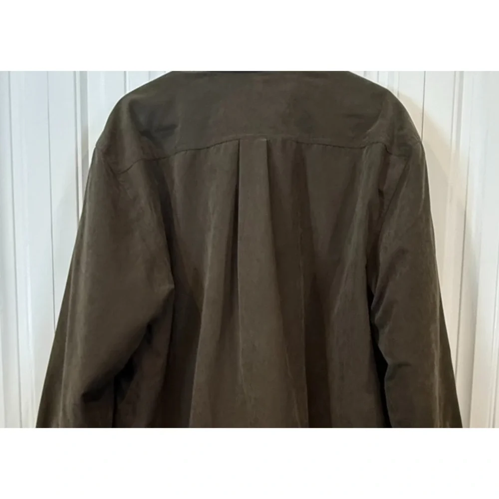 Ozark Trail Men's Large Brown Field Jacket Shirt Jacket Outdoor Utility 100% Pol
